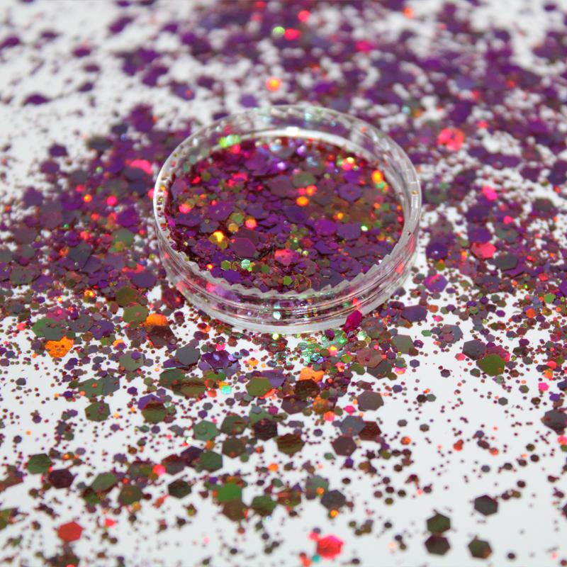 Holographic Cosmetic Christmas Decorations Chunky Glitter Nail Iridescent Flakes Sparkles Face Body Hair Nail Glitter Sequins