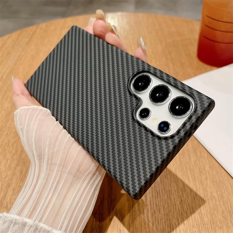 Ultratenká textura uhlíkových vláken Magnetická Pro Magsafe Pouzdro Pro Samsung S25 S24 S23 S22 Note 20 Ultra 10 Plus Hard PC Matte Cover