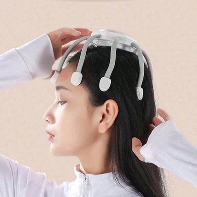 Head Massager Hair Scalp Massager Head Scratcher Gift 8 Vibration Contacts 360 Degree 3 Modes Scalp Massage Claws For Deep Sleep