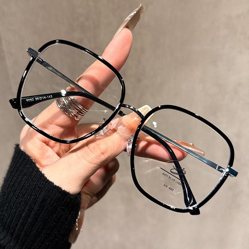 Anti-blue Light Glasses For Women Without Makeup Large Frame Polygonal Myopia Glasses Frame MH9092