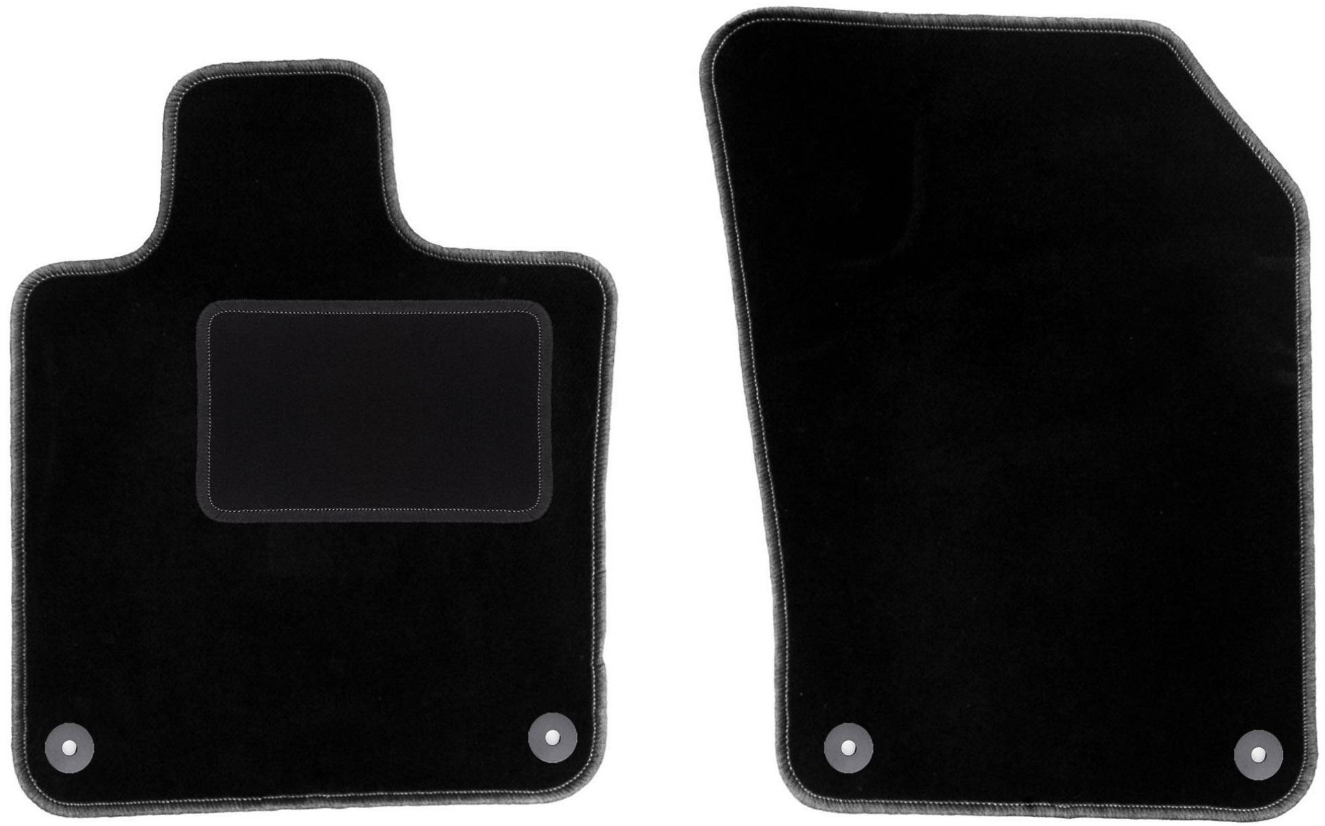 Black front floor mats for: Volvo V90 II estate (2016-)