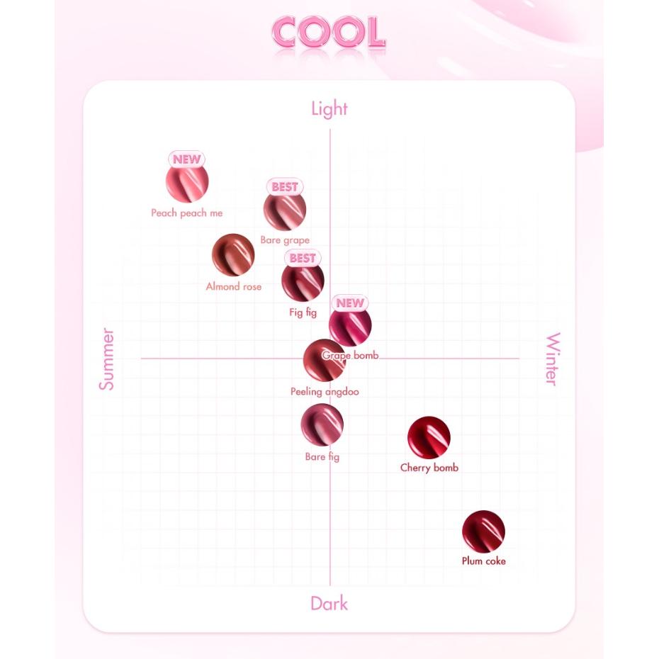 Rom&nd Juicy Lasting Tint 16 Plum Coke — Deep Plum-Berry Glossy Long-Lasting Lip Tint