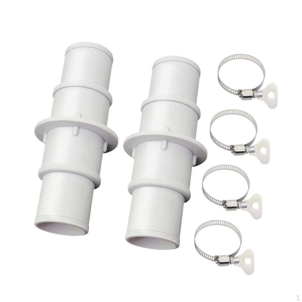 2 Pieces Pool Hose Adapter Connector Coupling Parts Accessories High Performance Heavy Duty