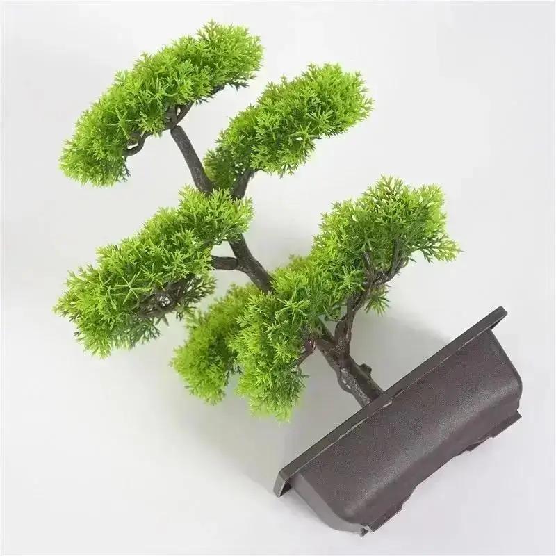Simulated Pine Needles Cliff Cypress Artificial Plants Bonsai Home Decoration Green Plants Bonsai Creative Hotel Garden Decor