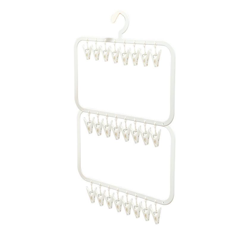 Modern Minimalist Plastic Baby Clothes Hanger With Clips For Home Wardrobe Storage
