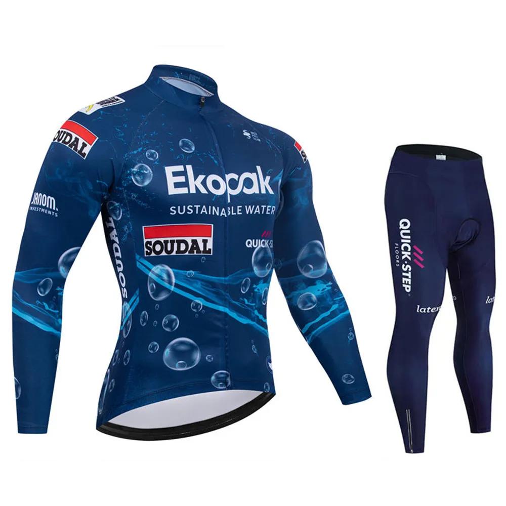 

2026 Soudal Quick Step Team Autumn Cycling Jersey Set Men Bike Clothes Long Sleeve Clothing Bicycle Uniform MTB Maillot Ropa Ciclismo 3XL