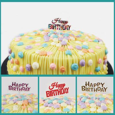 50Pcs Happy Birthday Cake Plugin Bake Dessert Pastry Ornament Festival Wedding Birthday Party Home Decoration Cakes Insert