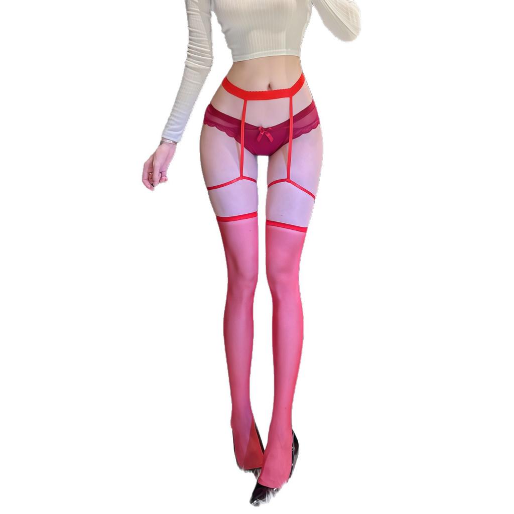 Sexy Flirting Stockings Suspender Over Knee Couple Sex Charm Young Woman Uniform Seduction WB