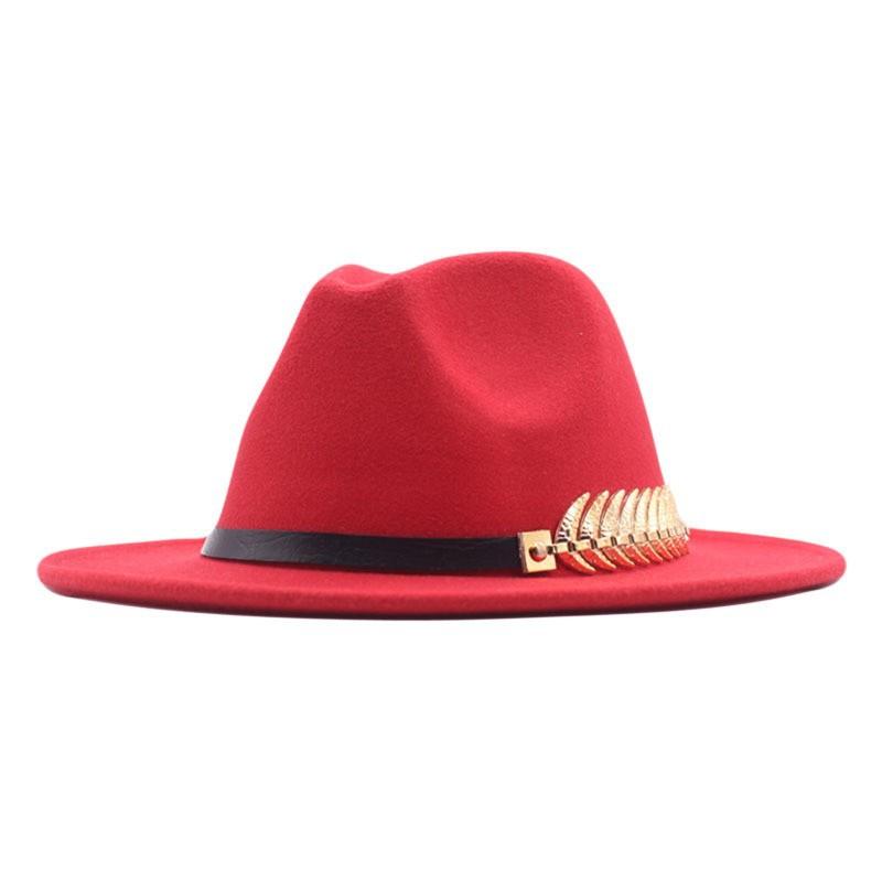 Western Cowboy Hat Jazz Hat Panama Hat Sun Hat Felt Wide Brim Fedora Decorative Rolled Hat