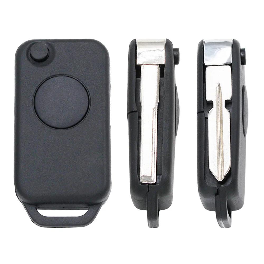 Youbba Voor Autosleutel Shell 1 Knop Flip Klap Afstandsbediening Cover Vervanging Sleutelhouder Voor B200 A160 W124 W202 W210