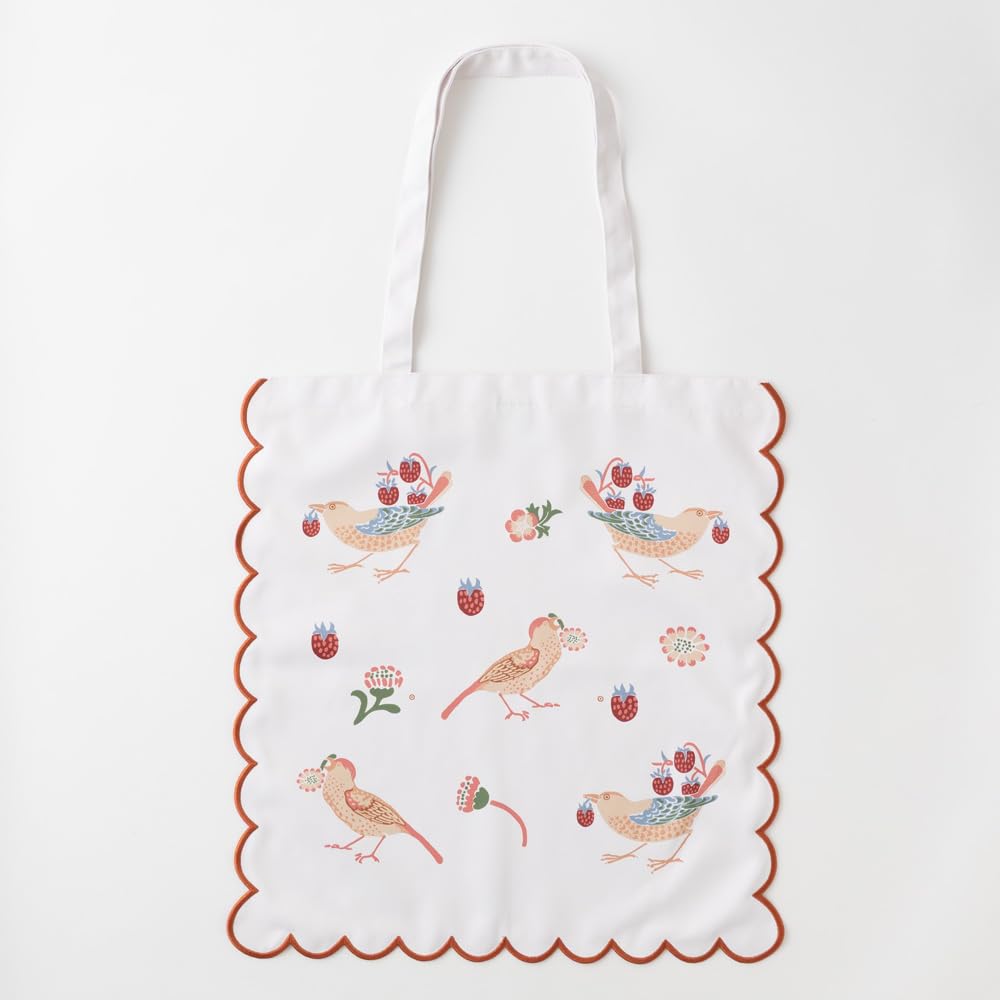 William Morris Pattern Scalloped Tote Eco Sub Design M002 [Jubilee] Bag, Polyester, Bag, Lightweight, Bag,
