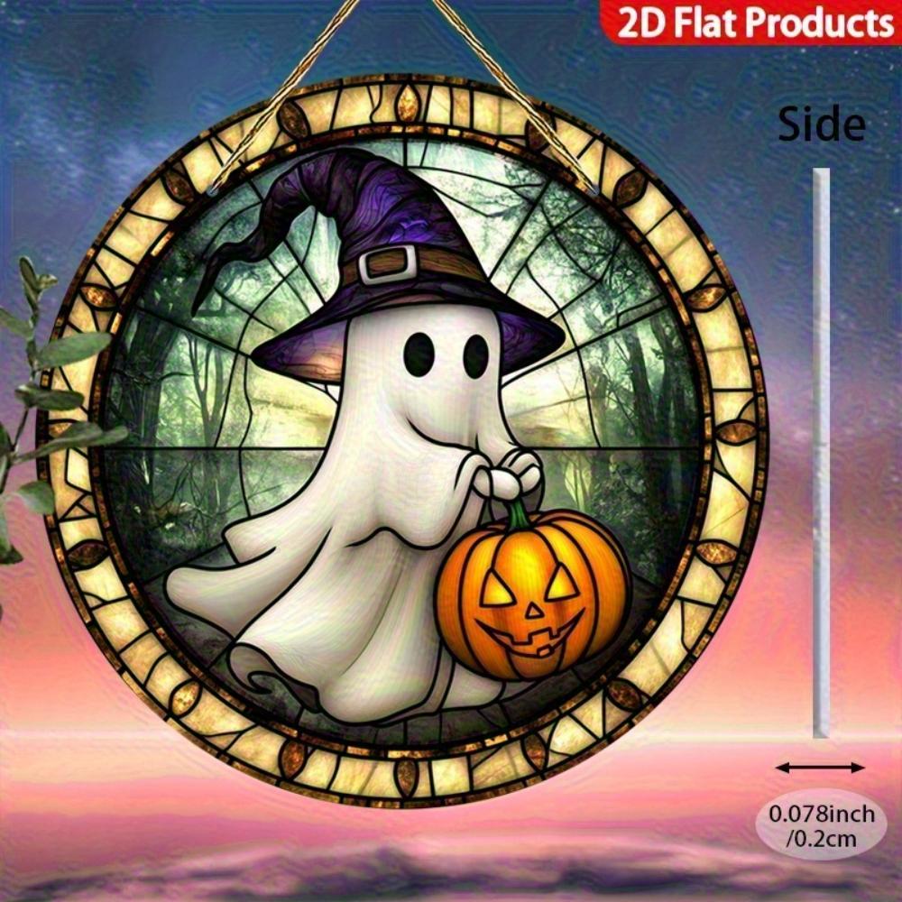 2D Flat Halloween Acrylic Decorative Sign - Hanging Decorations, Perfect for Family, Porch, Garden - Halloween, Christmas, Stay Gifts