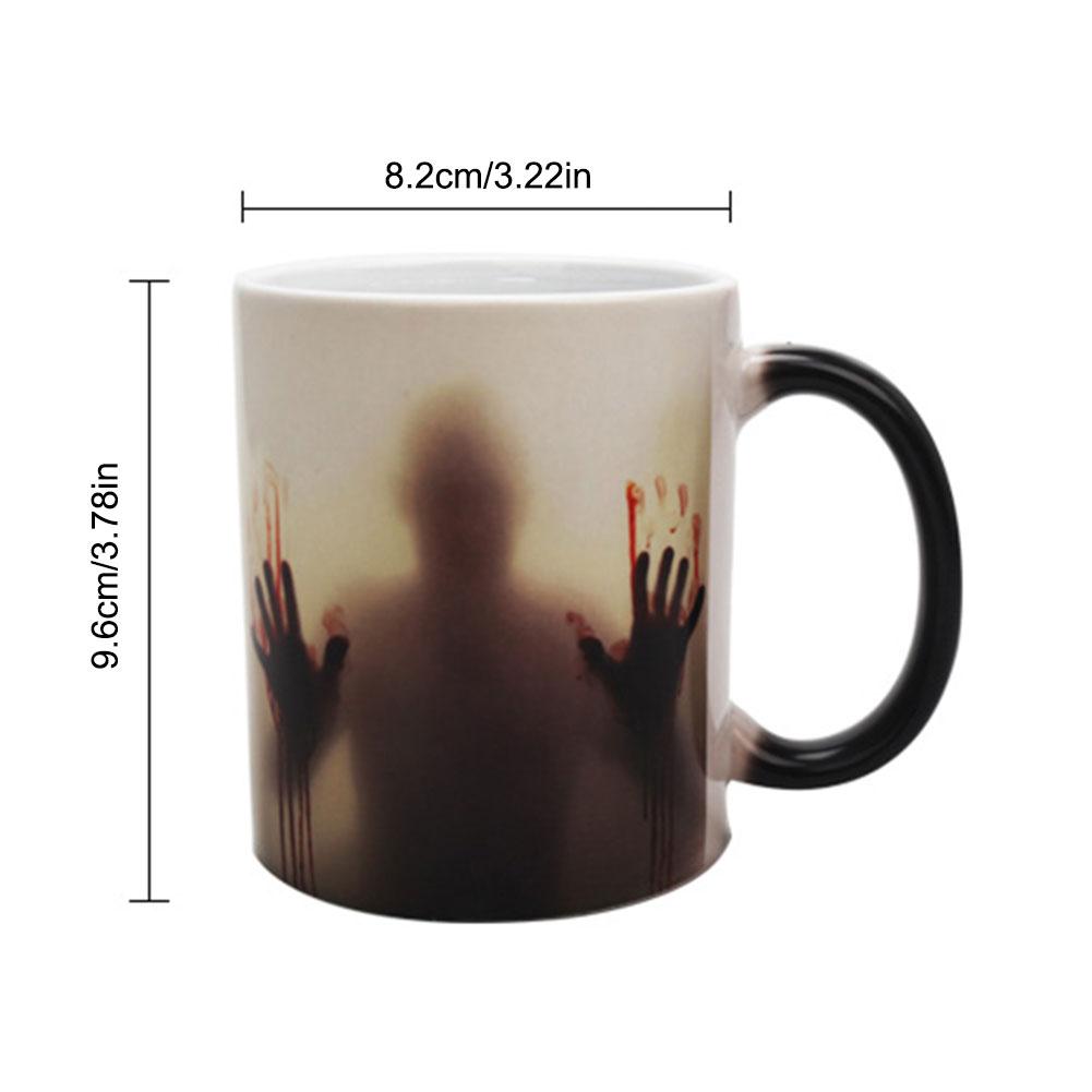 

Керамическая кружка 11 унций, меняющая цвет, «Ходячие мертвецы» Morphing Mug, креативная кружка для путешествий в стиле хоррор, подарки для мужчин и женщин 11oz разноцветный