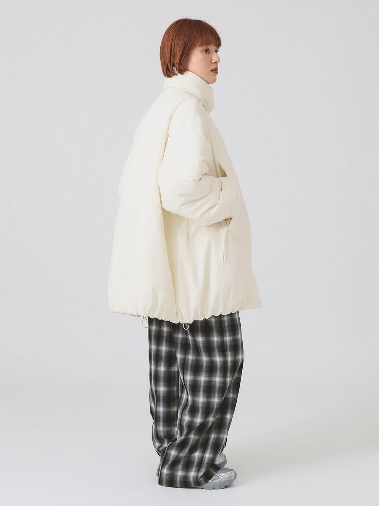 Ray Beams Women's Padded Stand Collar Blouson, OFF_WHITE 0