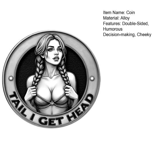 Cheeky Decision Coin Adults Challenge Coin Head And Tail Double-Sided Couple Decision Coin Sex Token Prank Gift for Men Women Date Night Use