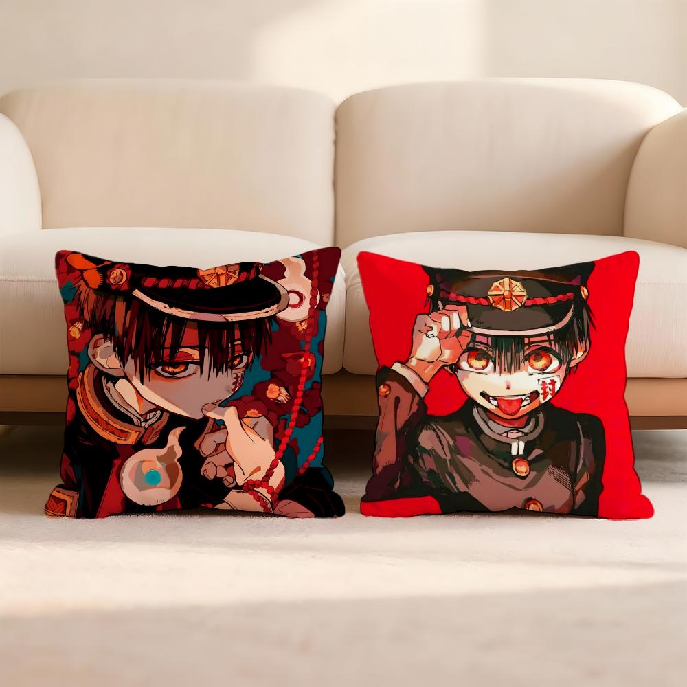 Anime Toilet-Bound Hanako-Kun Cushion Cover Home & Car Multi-Scene Pillow Cover - Reversible, Soft & Durable For Daily Use