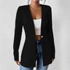 2025 Modern Korean V-Neck One-Button Solid Color Long Sleeve Jacket