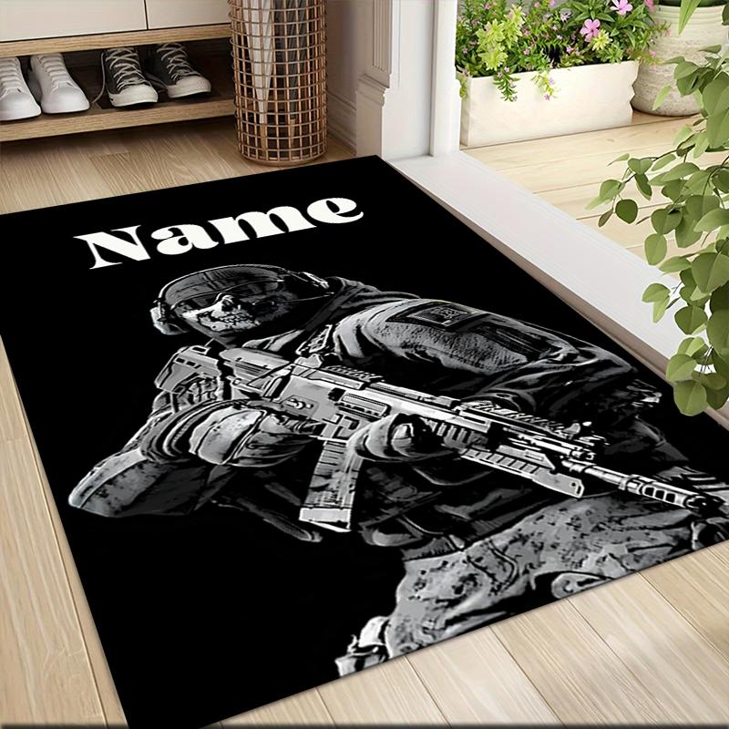 Custom Name Fall Guys Party Carpet Rug Customizable Soft Washable Anti-Slip Home Living Room Sofa Mats Personalized Rug. 090990