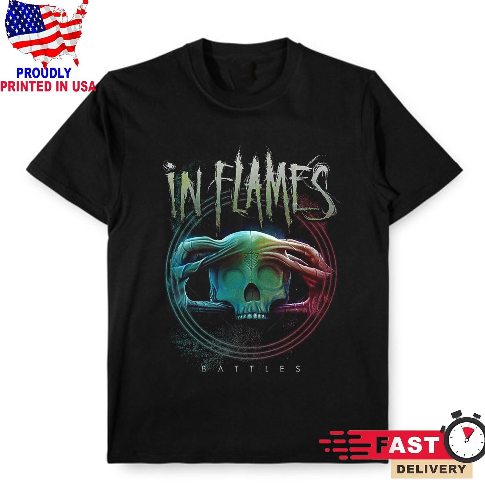 New Popular In Flames band shirt Unisex Men S-5XL Tee QN1341 Christmas gifts XXL
