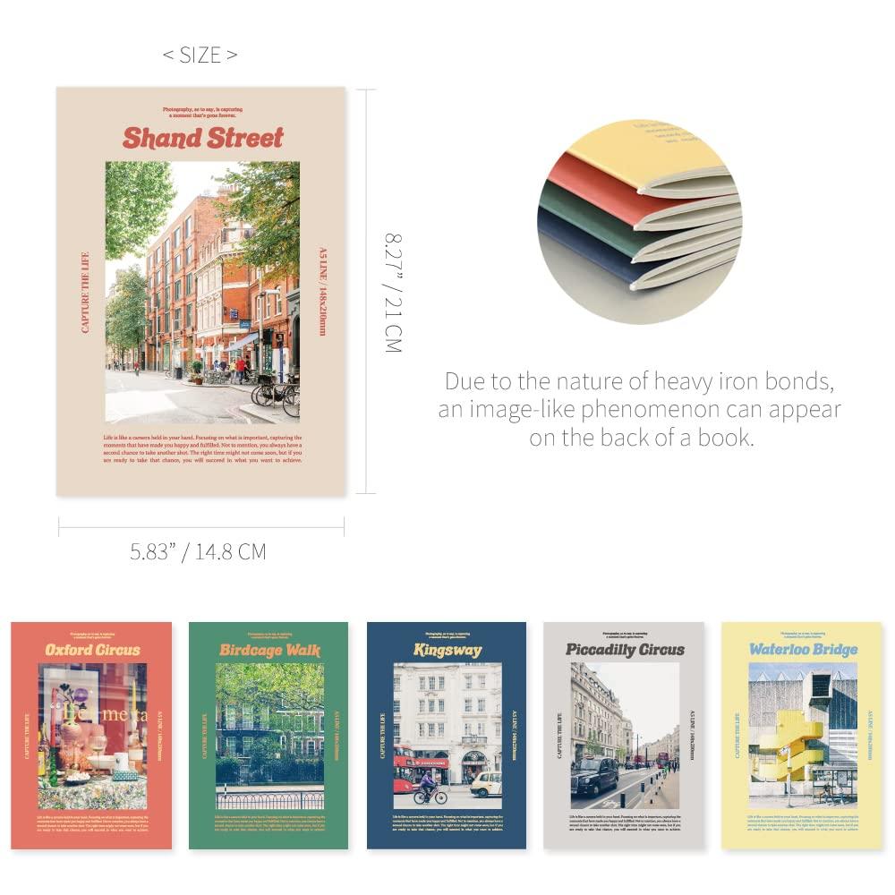 Monolike A5 Capture the London Note 6 A5 CAPTURE THE LONDON 6P SET Line Campus Note 48 pages Life, Types, LIFE, - Note, 148x210mm,