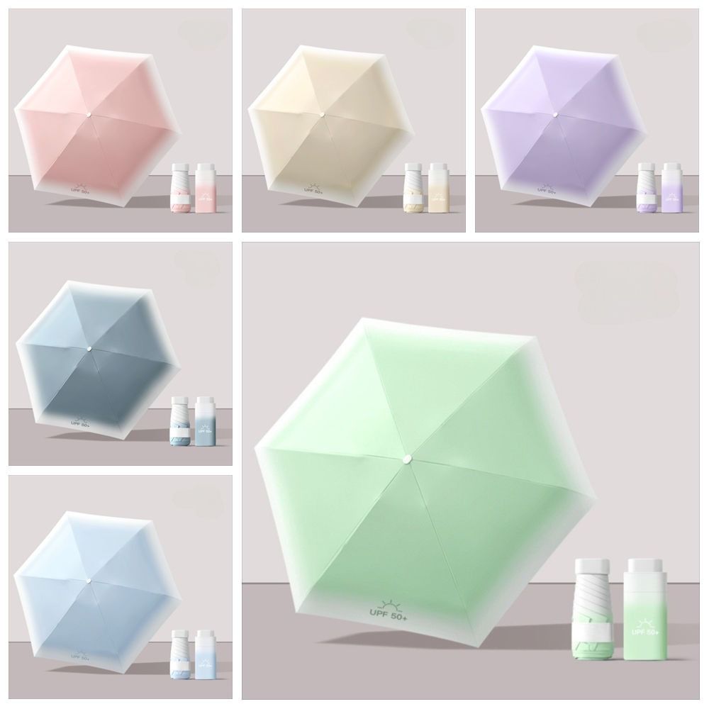 Parasol Small Pocket Rain Umbrella UV Protection Vinyl Folding Umbrella Mini Sun Umbrella  Outdoor