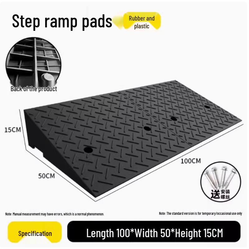 Rubber Curb & Threshold Ramp Mat for Home and Car 