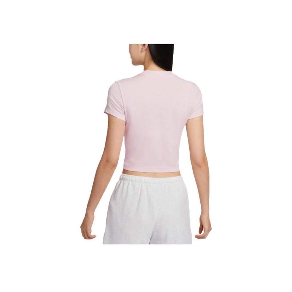 Nike Casual Round Neck Short Sleeve T-Shirt Women tops Pink IF2007-655