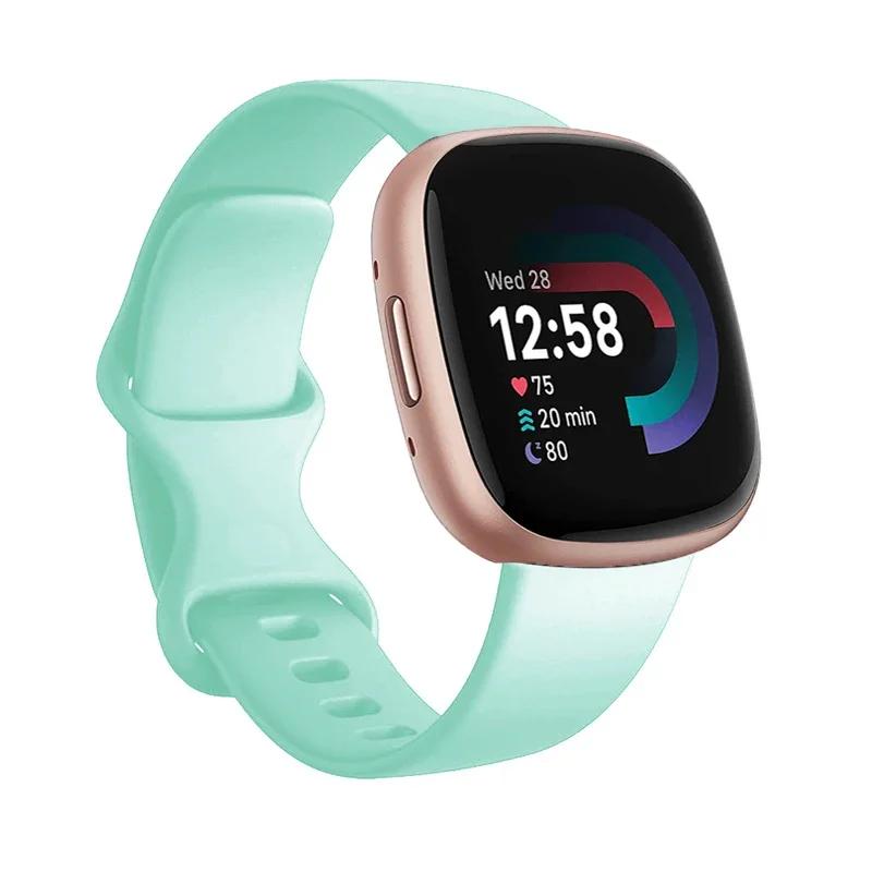 Sport Band For Fitbit Versa 3 Strap Smartwatch Wristband Accessories Watchbands Soft Silicone Bracelet For Fitbit Sense Versa3