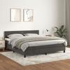 VidaXL Divan Bed and Mattress Dark Grey 180x200cm Velvet - Model 3141258