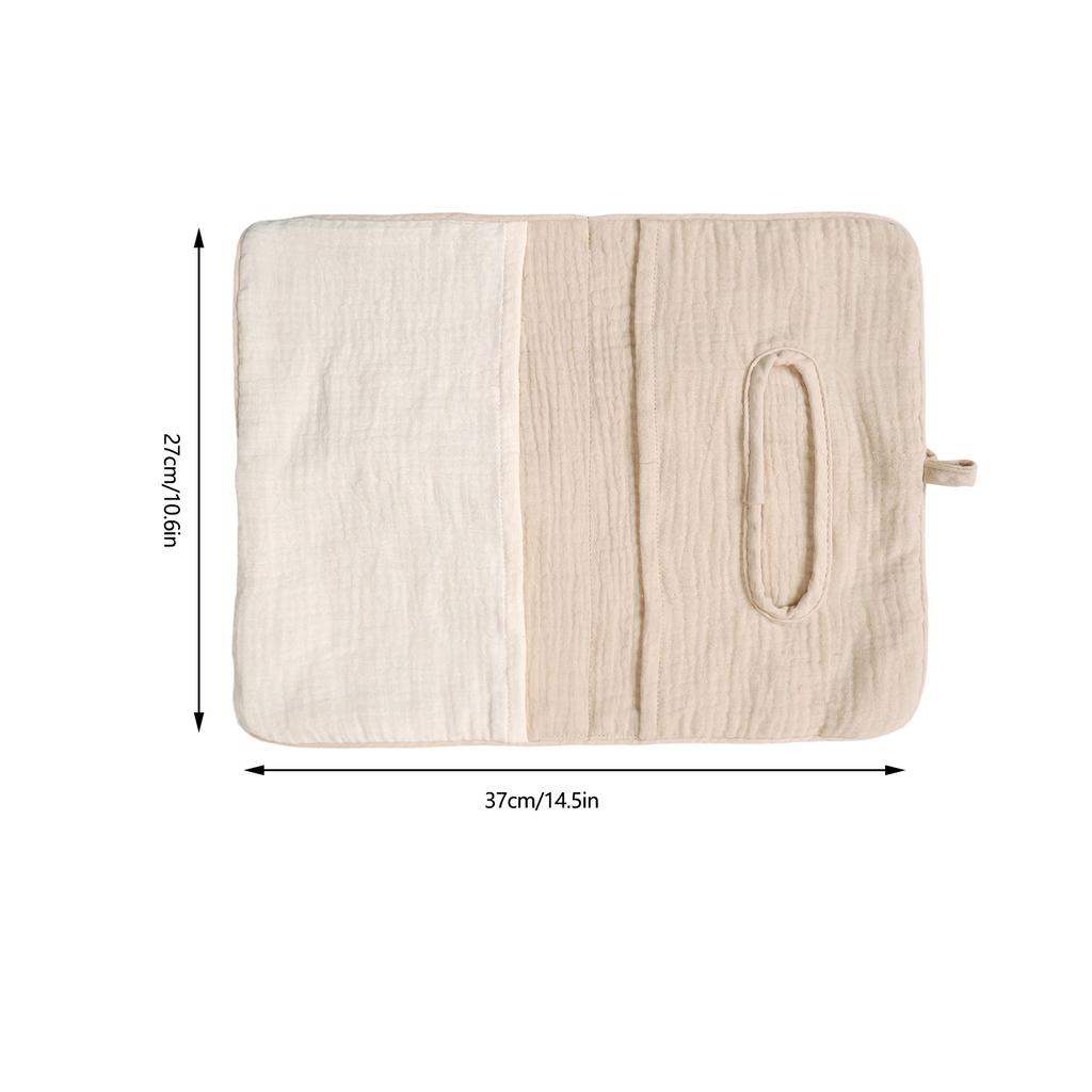 Storage Bag Soft Cotton Infant Bed Rail Storage Organizer Bag Providing Quick Access to Essentials During Nighttime Care
