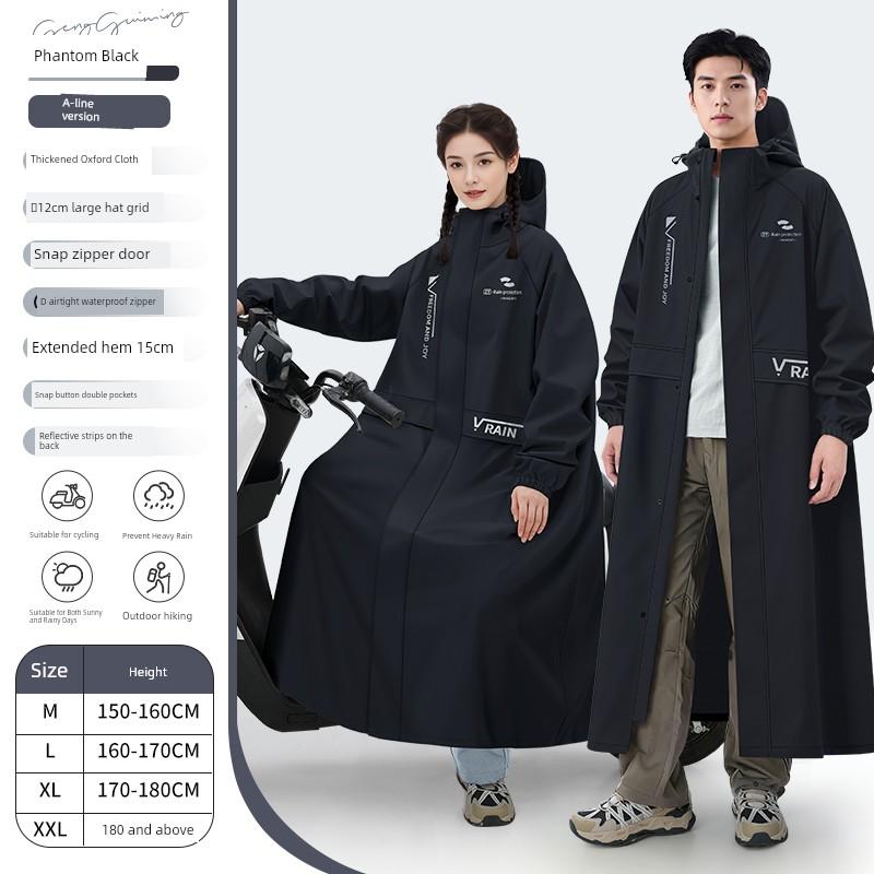 2026 New Model Electric Vehicle Raincoat for Women, Adult Long Full-Body Rain Poncho for Heavy Rain, Single-Person Electric Bike Rainwear