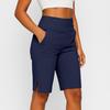Women's Cropped Pants, Stretch Knee Length Training Yoga Pants, Casual Stretch Waist With Pockets, Jogging Pants