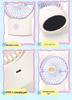 Taiwanese Style Portable Mini Desktop Fan - Three Speed, USB Rechargeable, with Cute Cheese Pet Design.