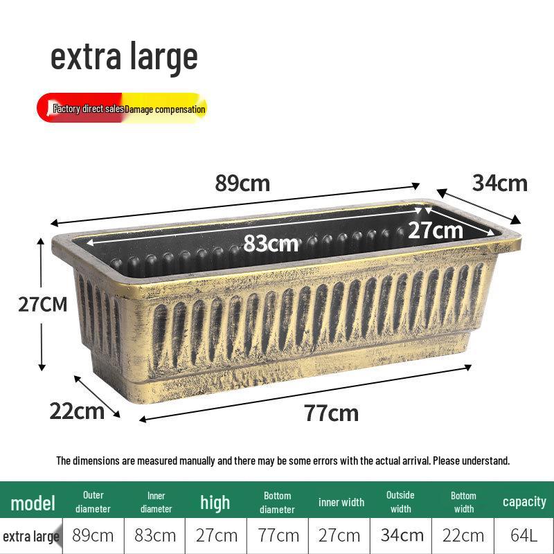 Large Rectangular Plastic Balcony Planter with Free Shipping