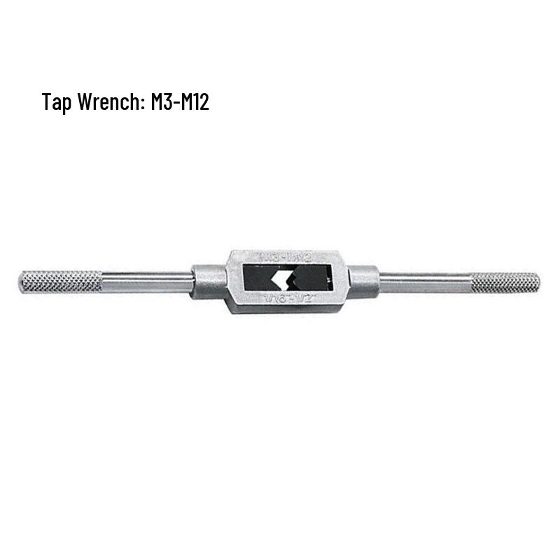 

Eight-Piece Hand Tap and Threading Wrench Set with Full Threading Reamers