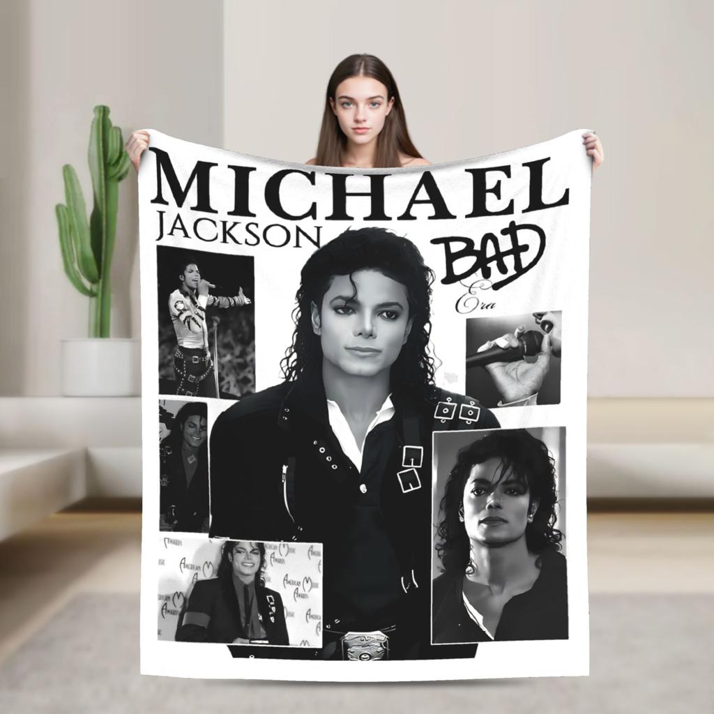 Super Star Michael Jackson Blanket Velvet Autumn/Winter  Multi-function Super Soft Throw Blankets for Bedding Car Bedspreads