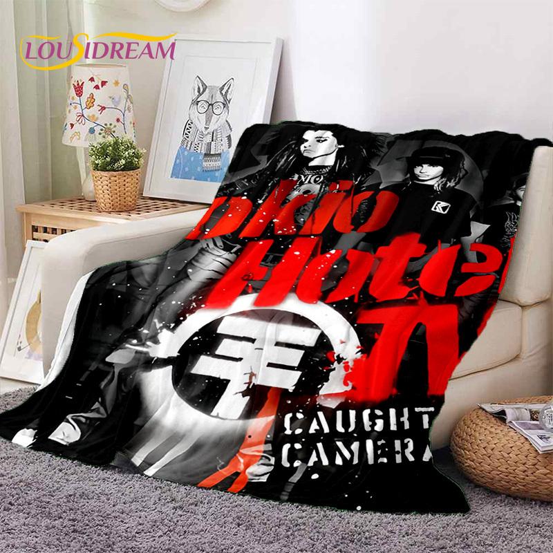 3D Rock Band Tokio Hotel Bill Kaulitz Soft Flannel Blankets,Throw Blanket Comfortable Blanket for Picnic Beds Sofa Home Bedroom