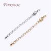 10/12mm Lobster Clasps Extension Chain,Rhodium/ 18K Real Gold Plated Brass 66mm Extension Tail Chain DIY Jewelry Making Findings