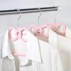 3pcs-Cute Bow Hangers Space saving Plastic Clothing Storage Shelves Suitable for Clothes Closets Jackets and Shirts