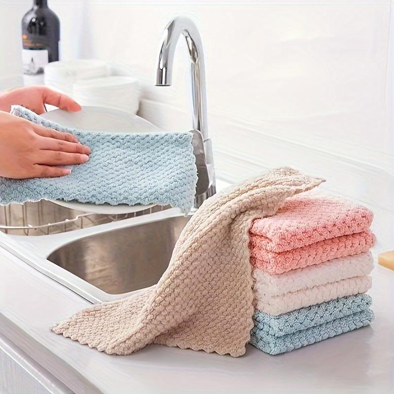 10 Pcs Cleaning Cloths Effective Stain & Grease Remover Multifunctional Household Rags  Durable Easy To Clean and Reusable Towels