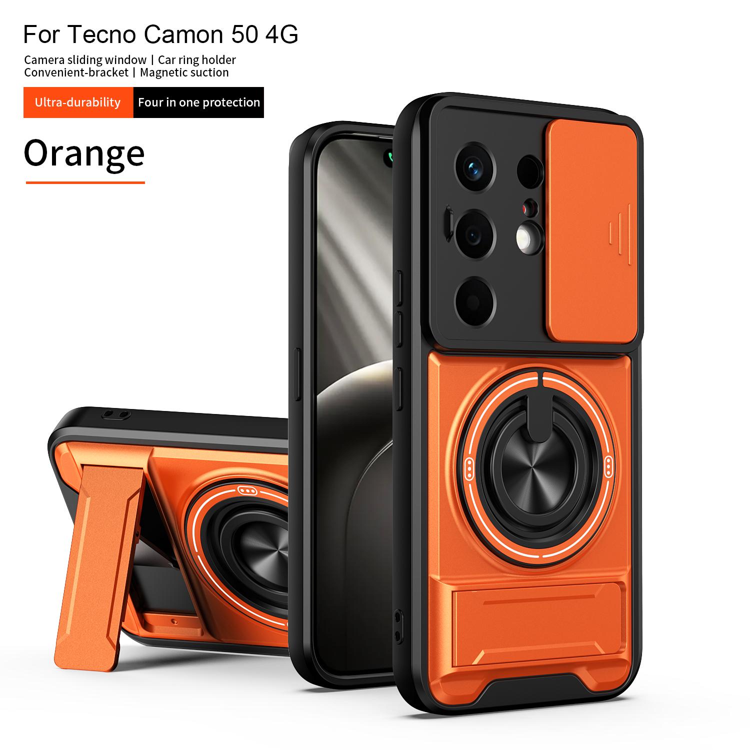 

For Tecno Camon 50 Case Tecno Camon 50 4G Cover Magsafe Magnetic Fold Holder Military Armor Camera Protection Cover Tecno Camon 50 4G