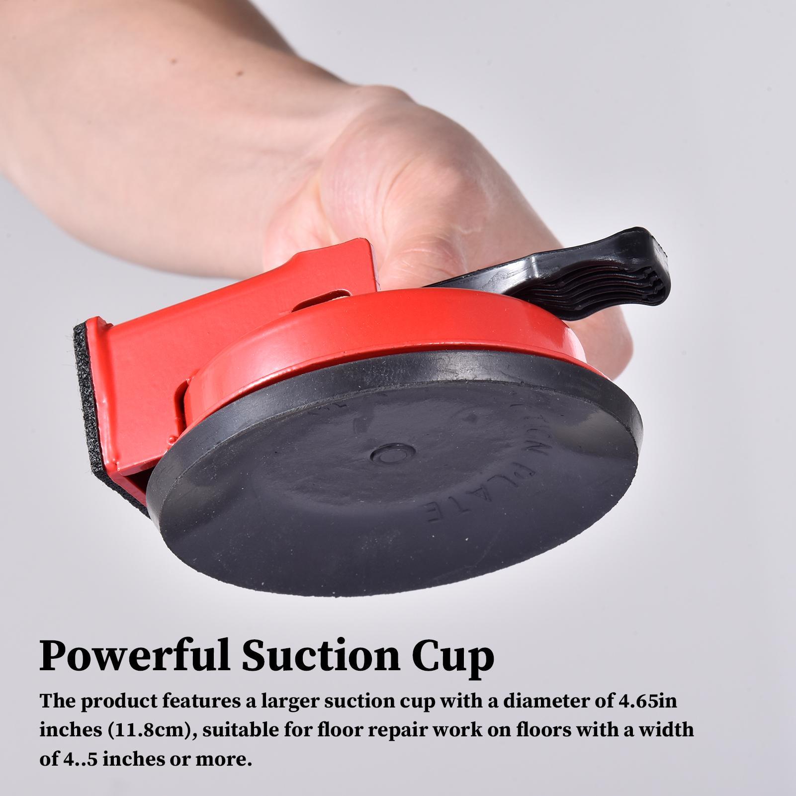 Heavy Duty Floor Fixer Tool Suction Cup Vacuum Grabber for Tile Slat Baseboard Paver Carpentry Construction in Bathroom kitchen rosso