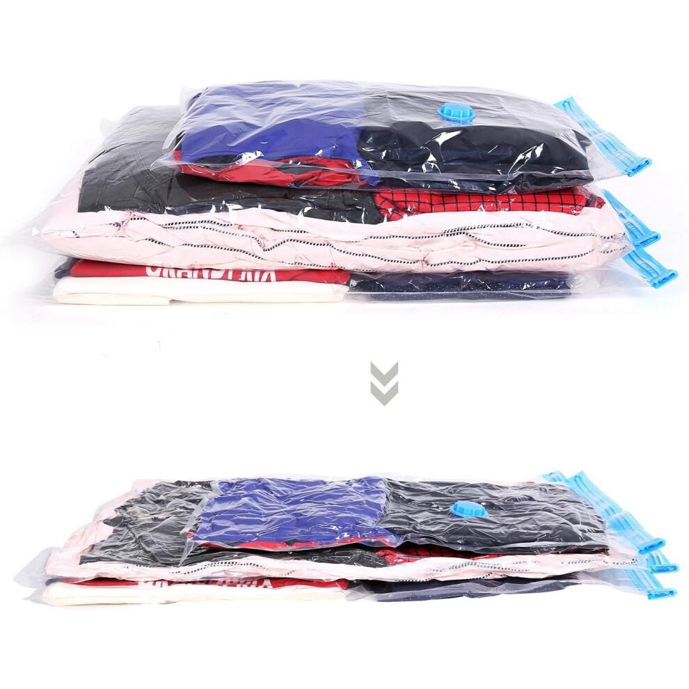 Sleek Storer: Vacuum Sealed Storage Solutions, Compression Bags for Space Saver Vacuum Storage, 80x60cm, Reusable Vacuum Bags