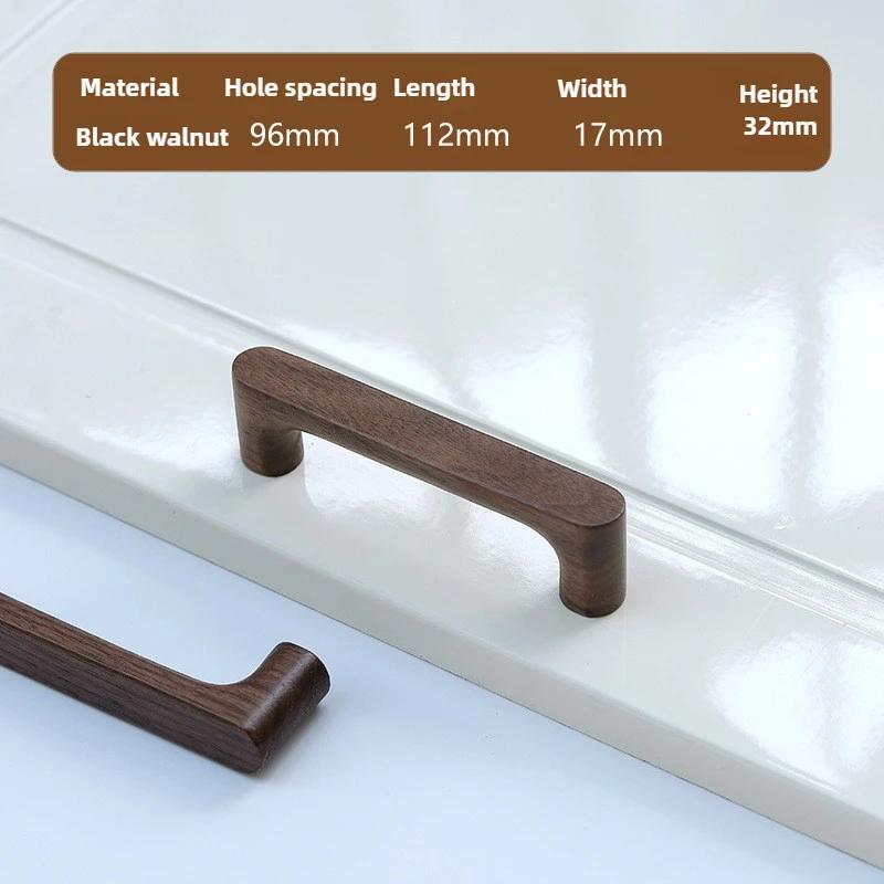 Solid Wooden Kitchen Door Dresser Wardrobe Knobs Cupboard Drawer Pull Cabinet Furniture Handle