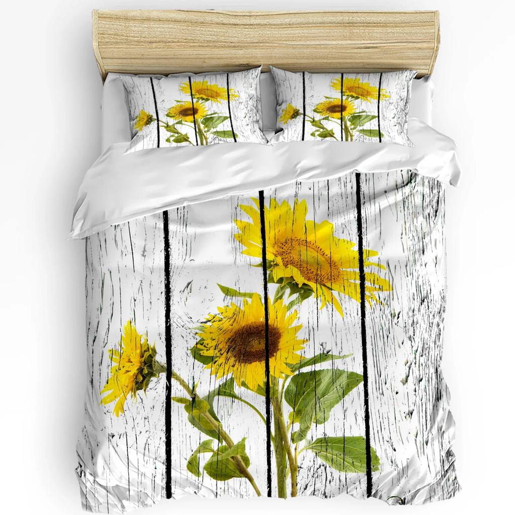 Houten Plaat Retro Stijl Beddengoed Set met Kussenhoes Dekbedovertrek Home Textiel Dekbedhoes Jongen Kind Tiener Meisje 3 Delen