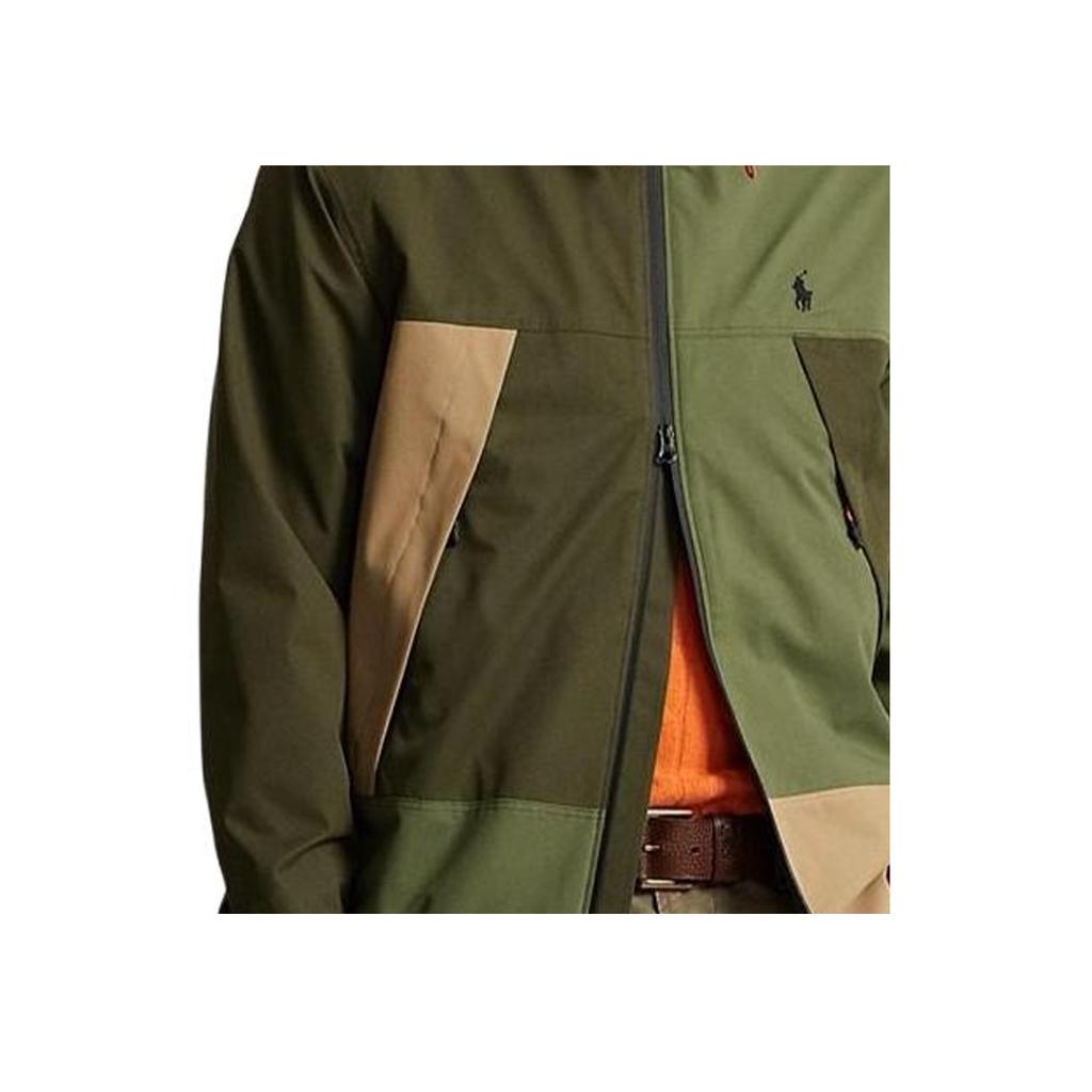 Polo Ralph Lauren Color Block Small Pony Embroidered Hooded Long Sleeve Jacket Men Jackets Green 710928496-001