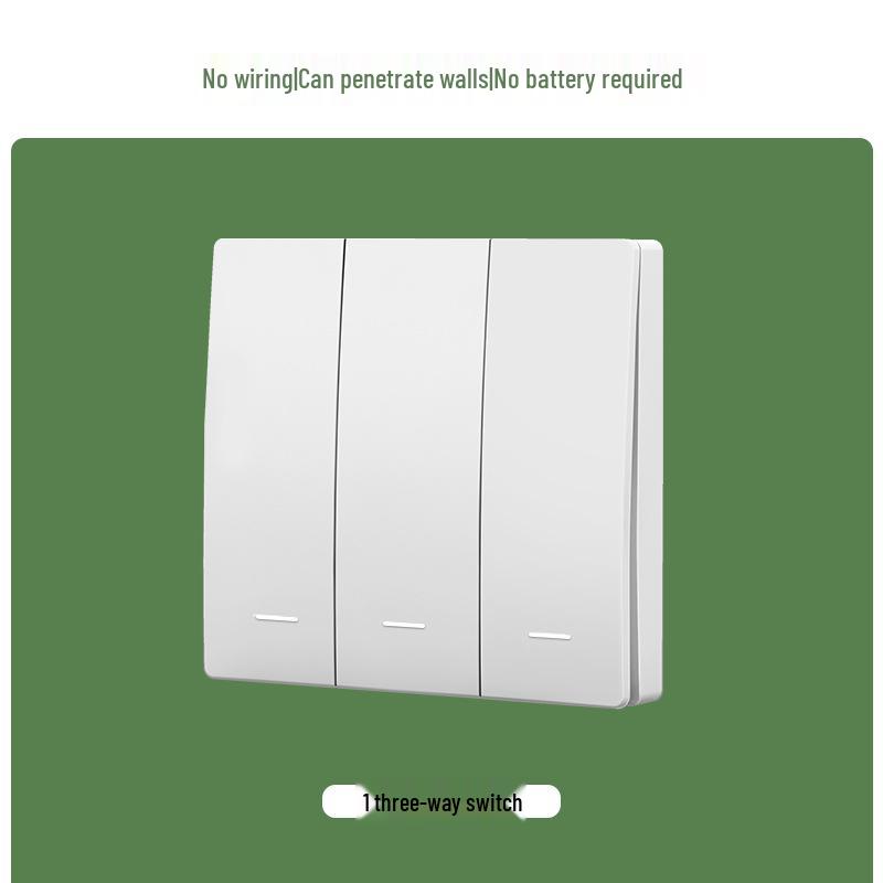 Battery-Free Wireless Switch: Easy Install, Multi-Control, Stick-On Design