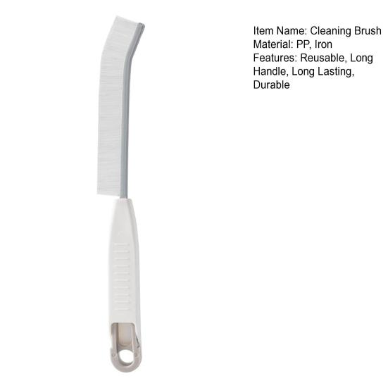 Brosse de nettoyage multifonctionnelle avec manche Long, ultralégère, à poils durs, pour Joints de carreaux, épurateur de rainures de fenêtre