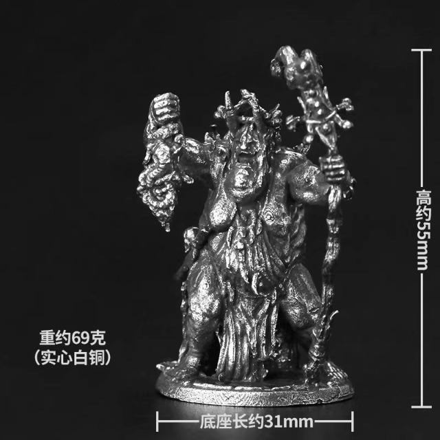 Paintable Metal Tribal Giant Figure Fantasy Warrior Soldier Model Handmade Collectible Toy Gift for Boys Tabletop Game Decor