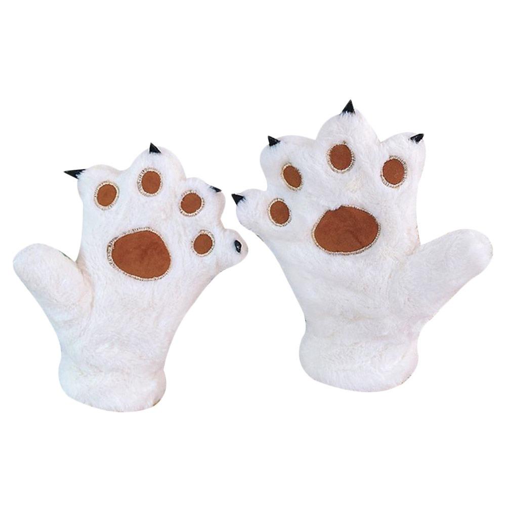 Bear Paw Furry Mittens Plush Animal Gloves Fashion Women Winter Gloves Cosplay